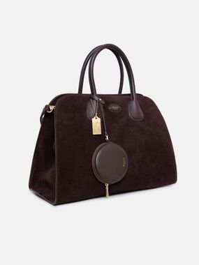 MONCRIEF LONDON WOMEN’S BROWN SUEDE FASHION HANDBAG